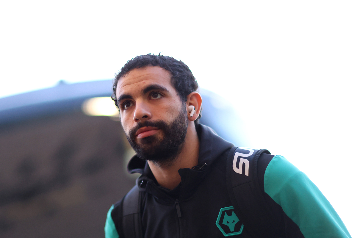 WOLVERHAMPTON, ENGLAND - FEBRUARY 25: Rayan Ait-Nouri of Wolverhampton Wanderers arrives at the stadium the Premier League match between Wolverhampton Wanderers FC and Fulham FC at Molineux on February 25, 2025 in Wolverhampton, England. (Photo by Naomi Baker/Getty Images)