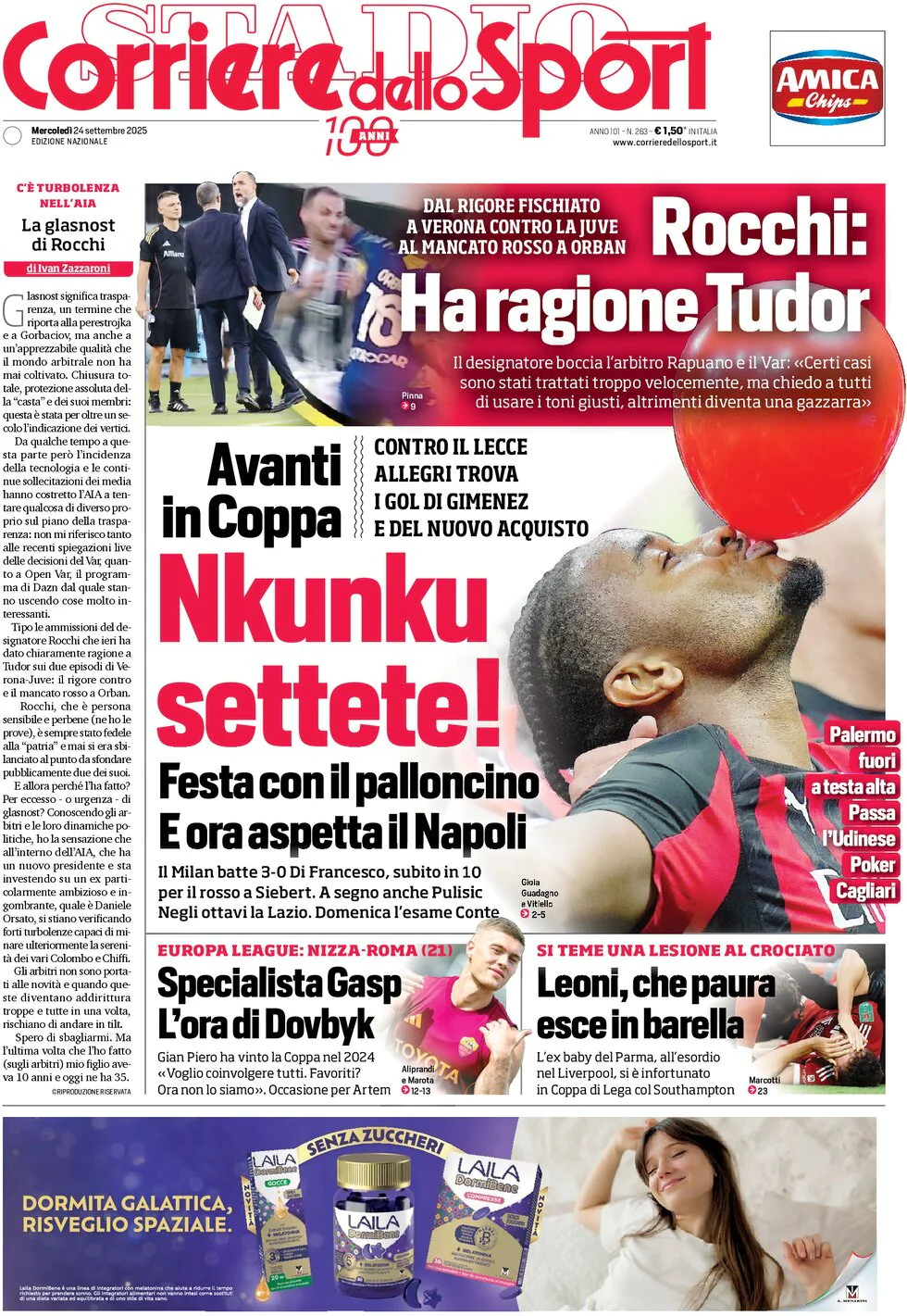 Documenti di oggi - 24 settembre - Corriere Dello Sport