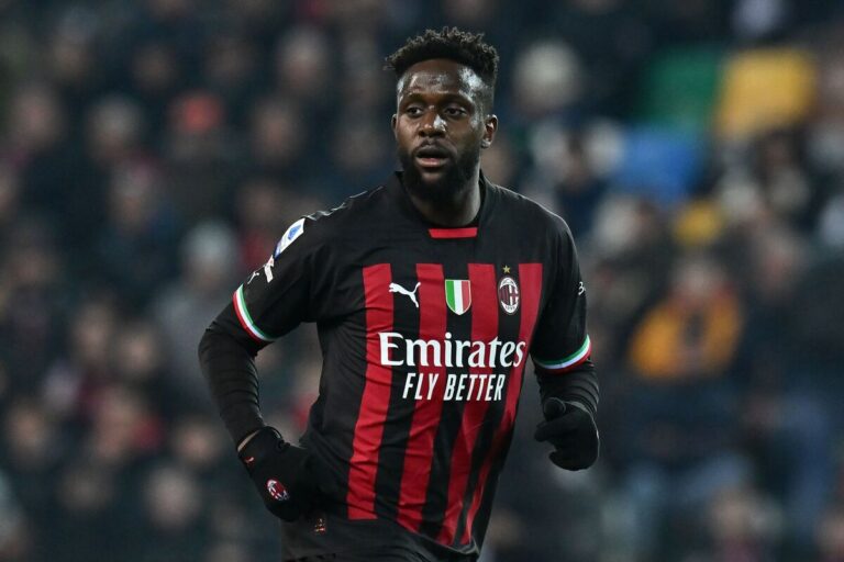 UDINE, ITALY - MARCH 18: Former Liverpool striker Divock Origi of AC Milan looks on during the Serie A match between Udinese Calcio and AC MIlan at Dacia Arena on March 18, 2023 in Udine, Italy. (Photo by Alessandro Sabattini/Getty Images)