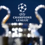 Il trofeo della Champions League è raffigurato durante il sorteggio per i quarti di finale della UEFA Europa League presso la sede UEFA a Nyon, Svizzera, 15 marzo 2024. EPA-EFE/Jean-Christophe Bott (Juventus)